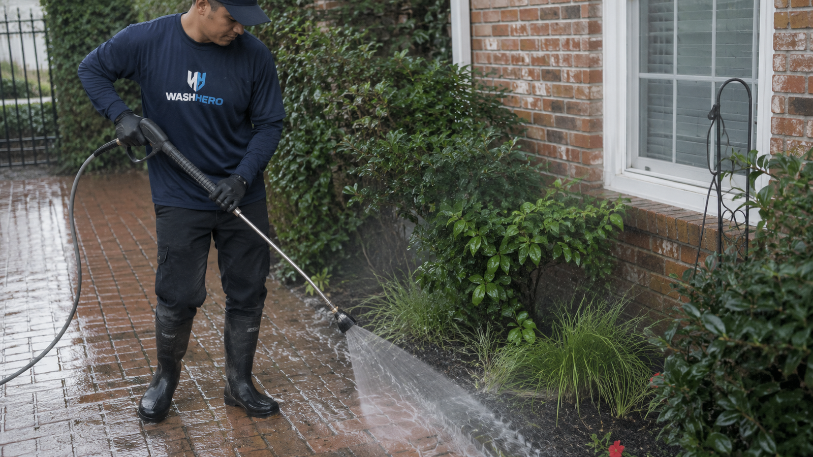 Exterior house washing service
