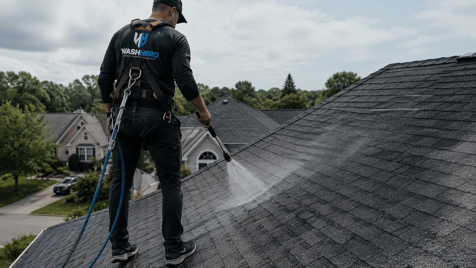 Professional roof cleaning