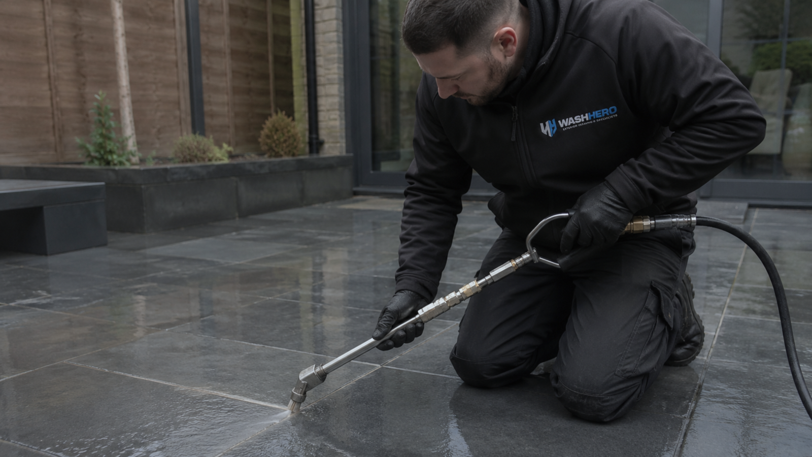 Outdoor deck and patio surface cleaning