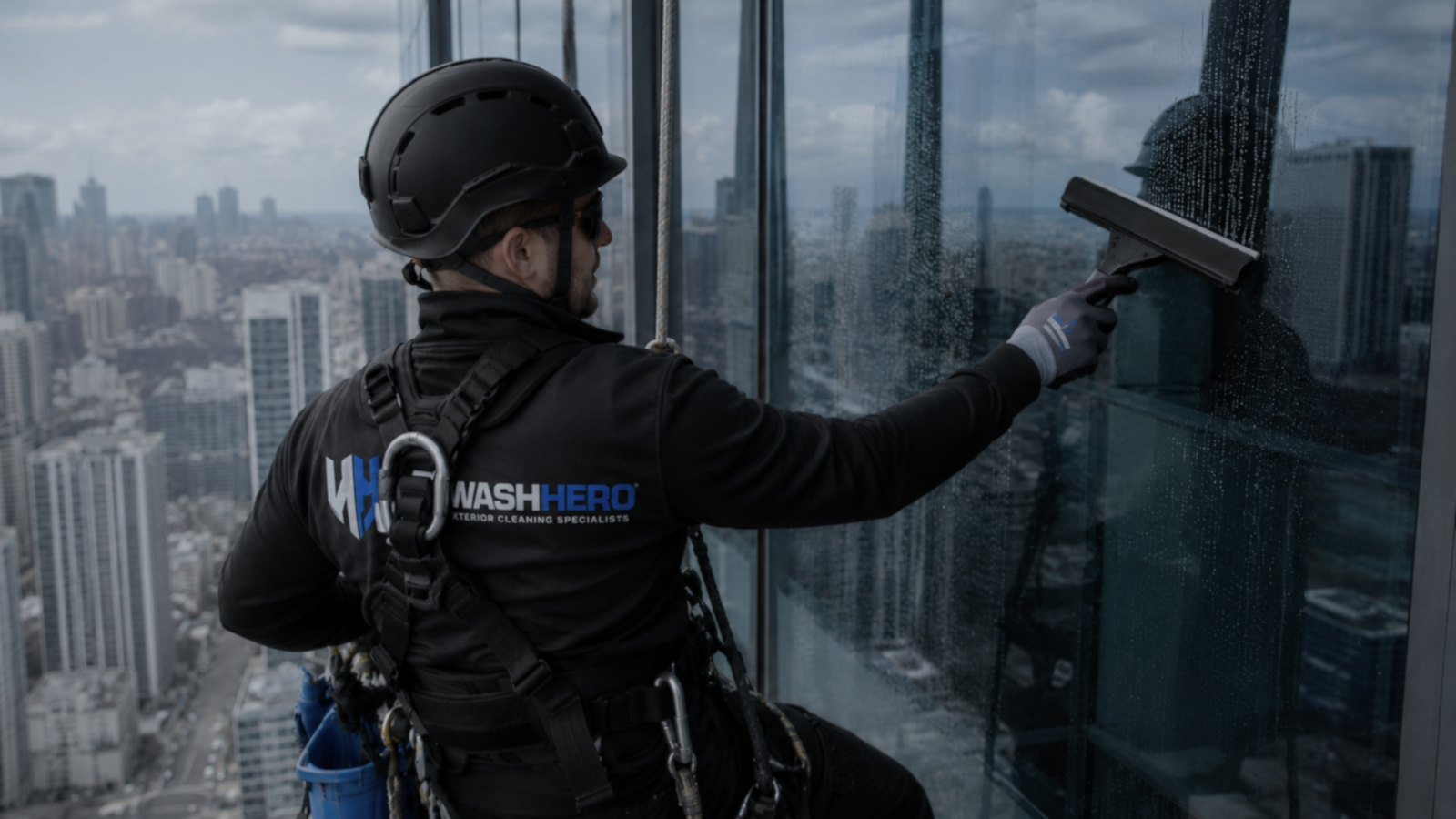 Commercial exterior window cleaning